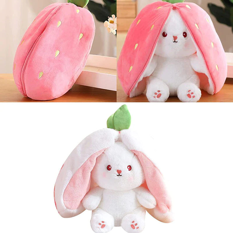 Reversible Plush Bunny – Two Adorable Looks in One!