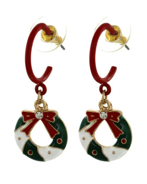 Christmas Wreath Earrings-A Perfect Gift