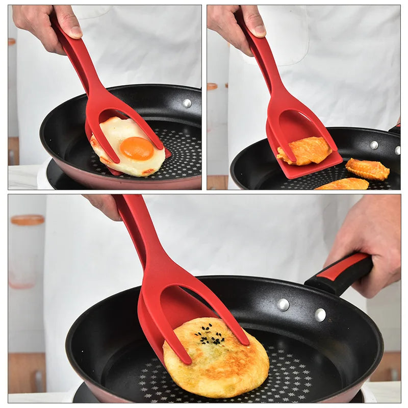 2 in 1 Spatula Tongs for Eggs – Flip, Grip, and Serve with Ease!