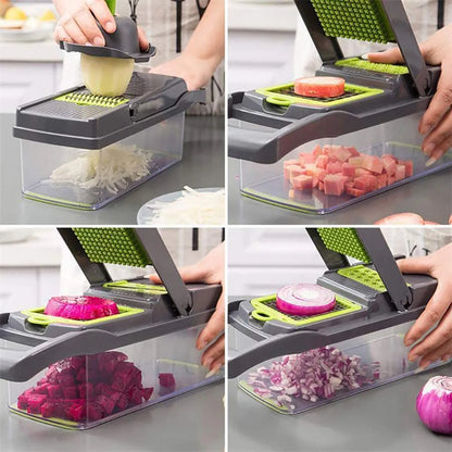 12 in 1 Vegetable Cutter Slicer Chopper with Basket – Your Ultimate Kitchen Companion