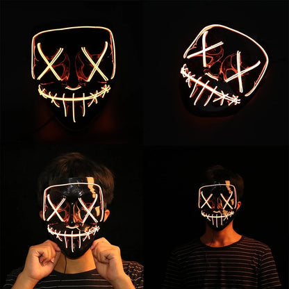 Light Up the Night with the LED Halloween Party Masque