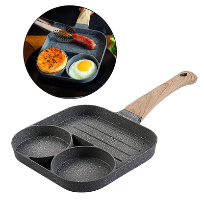 Multisection Breakfast Frying Pan – Cook Multiple Dishes at Once with Ease!