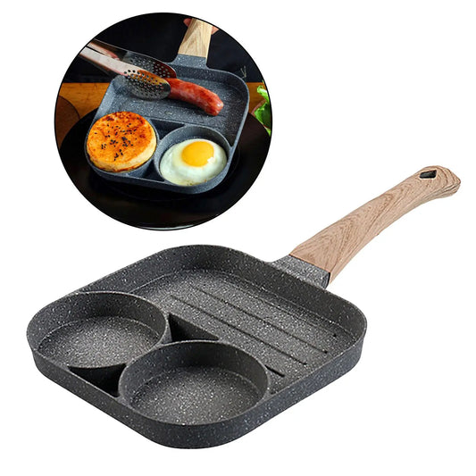 Multisection Breakfast Frying Pan – Cook Multiple Dishes at Once with Ease!