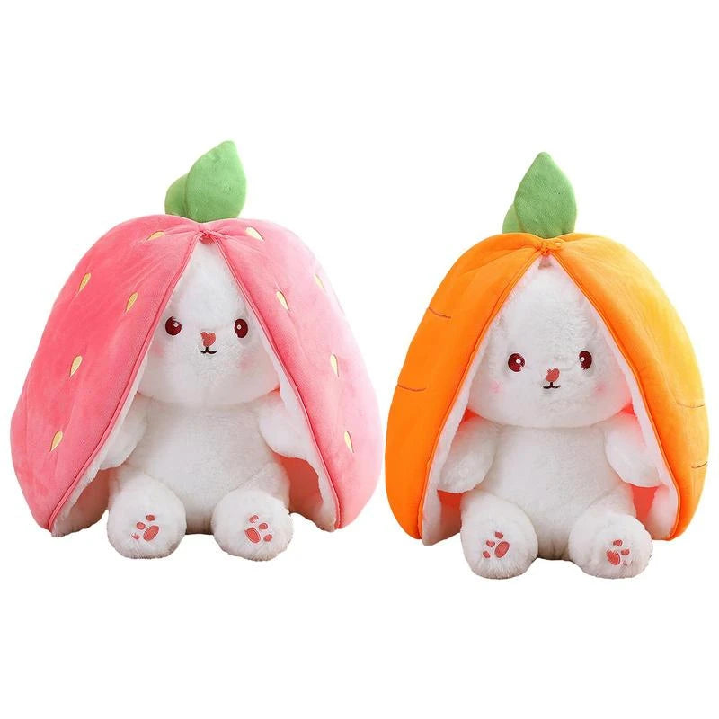 Reversible Plush Bunny – Two Adorable Looks in One!