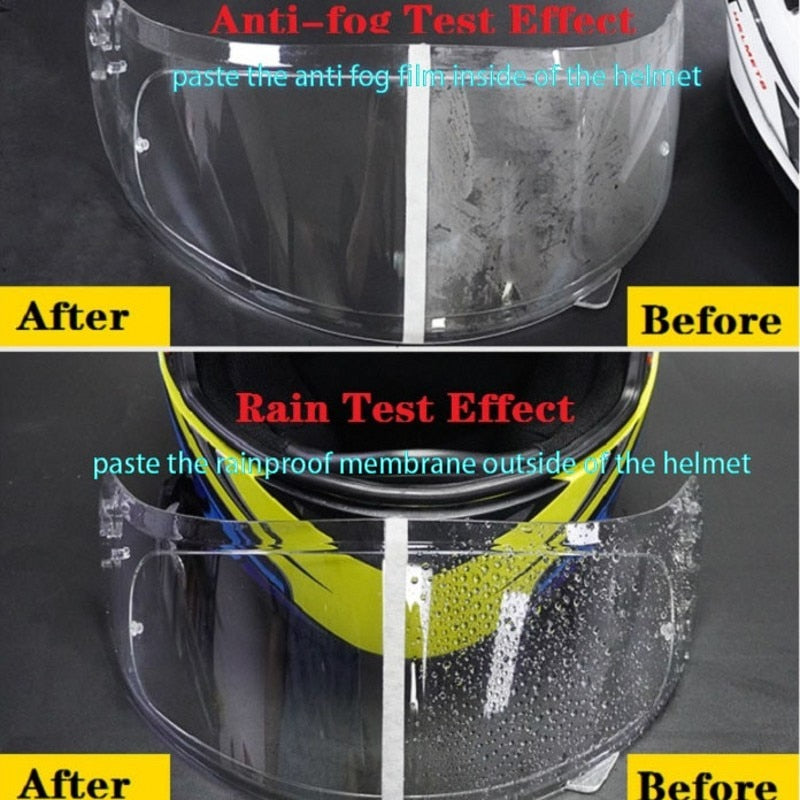 Universal Motorcycle Helmet Anti-Fog &amp; Rainproof Film – Enhance Your Ride with Essential Helmet Accessories