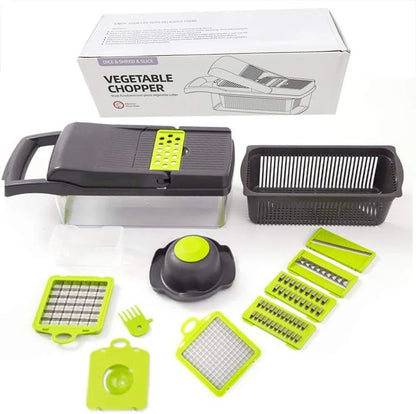 12 in 1 Vegetable Cutter Slicer Chopper with Basket – Your Ultimate Kitchen Companion