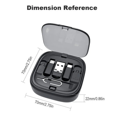 Multifunctional 60W Fast Charge Cable Set Storage Box - Ultimate Cable and Charging Solution