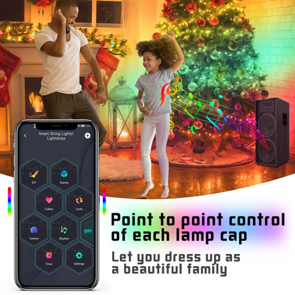 Christmas Tree LED Lights - Full Control with App & Remote