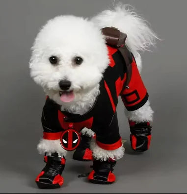 Deadpool Halloween Mask Prop & Pet Dog Costume – Perfect for Cosplay, Costume Parties, and Comic Conventions