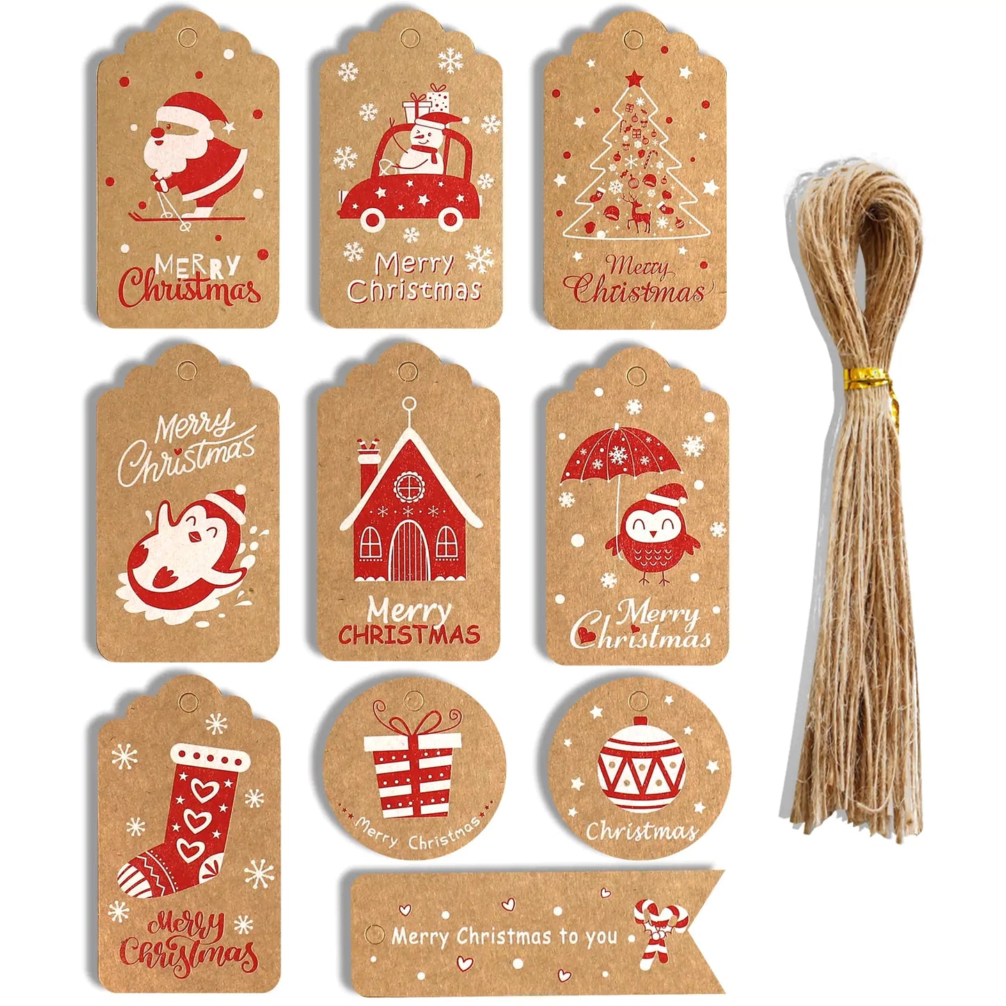 Add a Magical Touch to Your Gifts with Santa Claus Christmas Gift Tags!