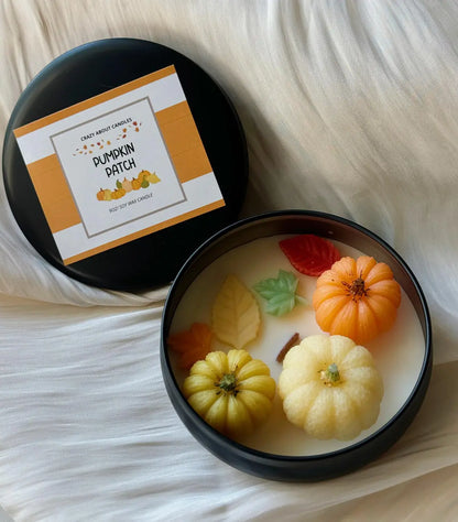 Pumpkin Patch Soy Wax Candle - Handmade Seasonal Gift & Home Décor