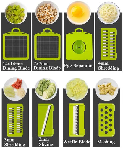 12 in 1 Vegetable Cutter Slicer Chopper with Basket – Your Ultimate Kitchen Companion