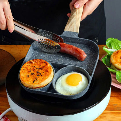 Multisection Breakfast Frying Pan – Cook Multiple Dishes at Once with Ease!