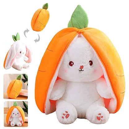 Reversible Plush Bunny – Two Adorable Looks in One!